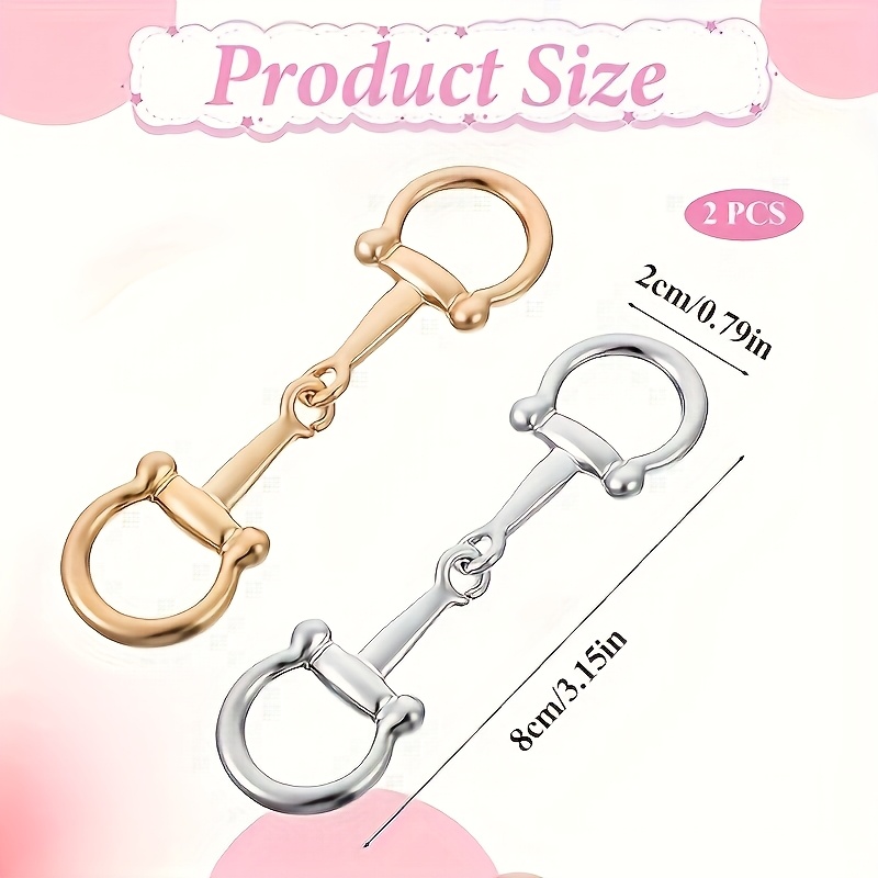 2pcs Bit Scarf Buckle Dual-Use Small Square Clips